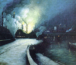 Escena industrial en Pittsburgh, Aaron Harry Gorson, 1881.