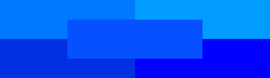 Varios tonos de azul.
