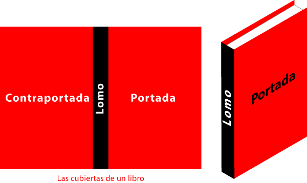El lomo de un libro.