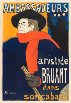 Cartel en litografía realizado por Toulouse-Lautrec en 0000.
