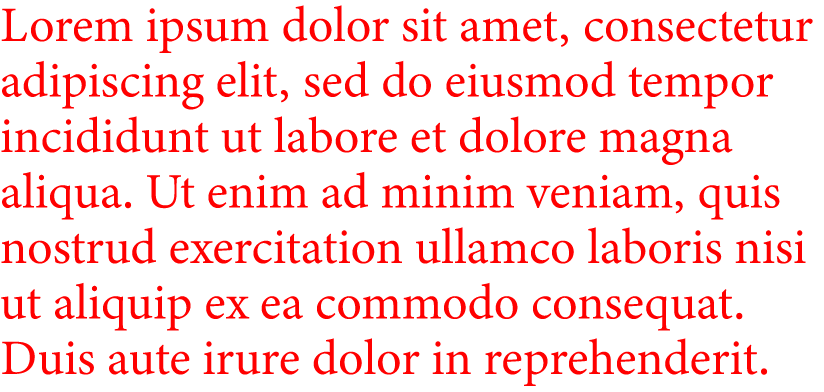 Un ejemplo de lorem ipsum.