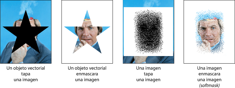 Máscaras vectoriales y de imagen.