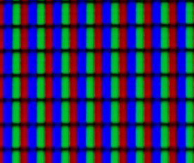 Los píxeles y subpíxeles de una pantalla RGB.