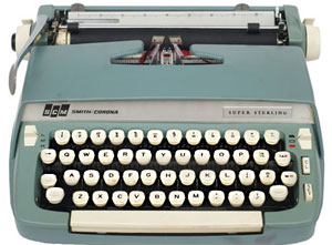 Una máquina de escribir con teclado QWERTY.