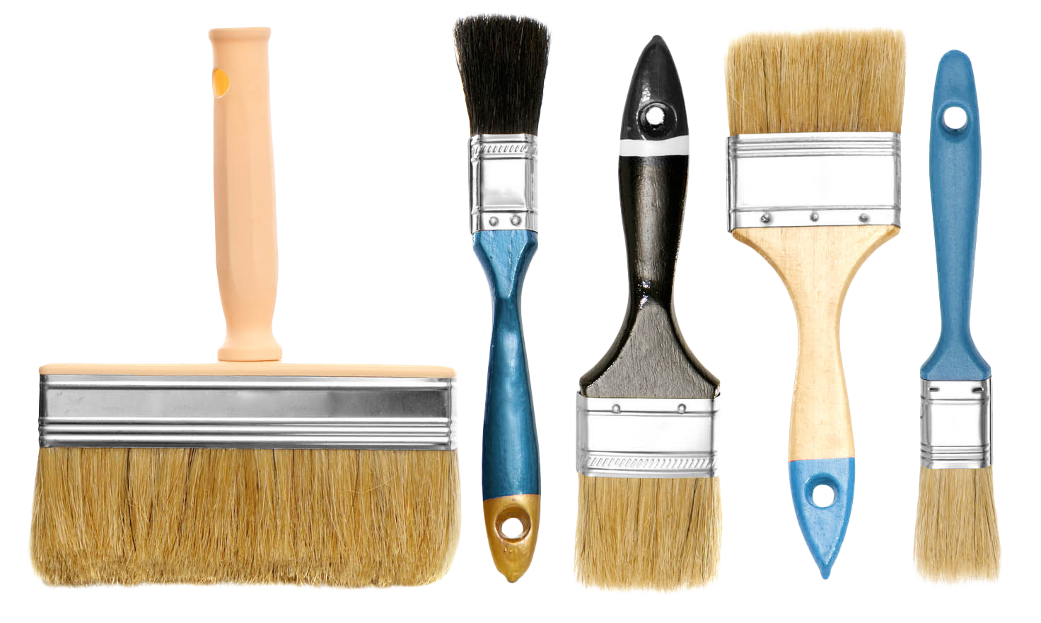 Un juego de diversas brochas.